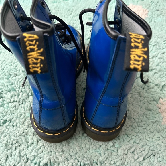 Dr. Marten 1460 Boot Women UK 4 EU 37 Patent Leather Royal Blue Lace Up - Picture 4 of 9